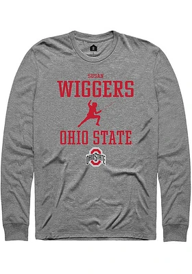 Susan Wiggers  Ohio State Buckeyes Graphite Rally NIL Sport Icon Long Sleeve T Shirt