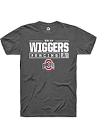 Susan Wiggers  Ohio State Buckeyes Dark Grey Rally NIL Stacked Box Short Sleeve T Shirt