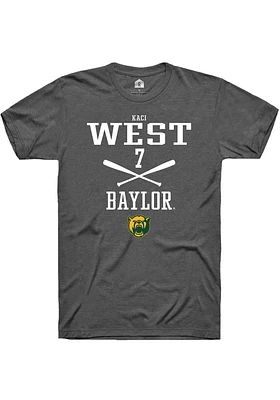 Kaci West  Baylor Bears Dark Grey Rally NIL Sport Icon Short Sleeve T Shirt