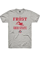 TJ Frost  Ohio State Buckeyes Ash Rally NIL Sport Icon Short Sleeve T Shirt