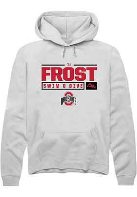 TJ Frost Rally Ohio State Buckeyes Mens NIL Stacked Box Long Sleeve Hoodie