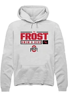 TJ Frost Rally Ohio State Buckeyes Mens NIL Stacked Box Long Sleeve Hoodie