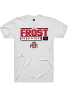 TJ Frost Ohio State Buckeyes Rally NIL Stacked Box Short Sleeve T Shirt
