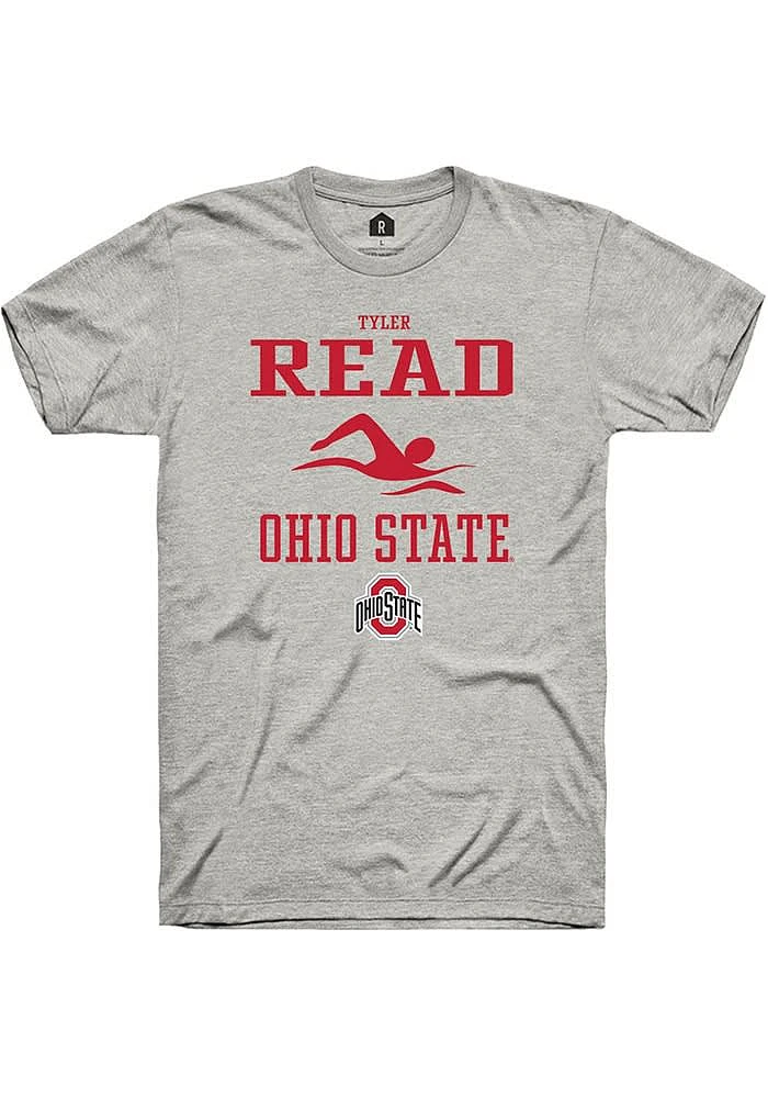 Tyler Read Ohio State Buckeyes Ash Rally NIL Sport Icon Short Sleeve T Shirt