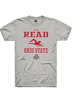 Tyler Read  Ohio State Buckeyes Ash Rally NIL Sport Icon Short Sleeve T Shirt
