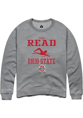 Tyler Read  Rally Ohio State Buckeyes Mens Graphite NIL Sport Icon Long Sleeve Crew Sweatshirt