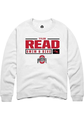 Tyler Read Rally Ohio State Buckeyes Mens NIL Stacked Box Long Sleeve Crew Sweatshirt