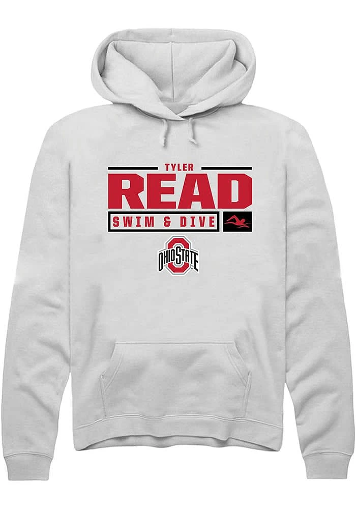 Tyler Read Rally Ohio State Buckeyes Mens NIL Stacked Box Long Sleeve Hoodie