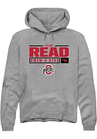 Tyler Read  Rally Ohio State Buckeyes Mens Graphite NIL Stacked Box Long Sleeve Hoodie