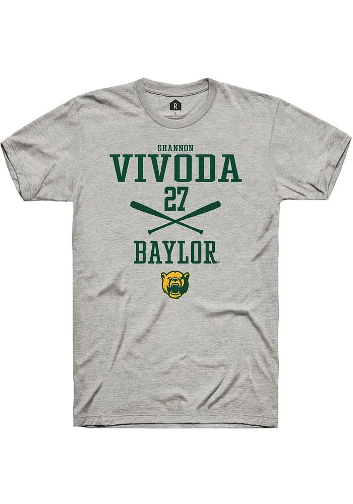 Shannon Vivoda Baylor Bears Ash Rally NIL Sport Icon Short Sleeve T Shirt