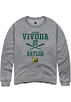 Shannon Vivoda  Rally Baylor Bears Mens Graphite NIL Sport Icon Long Sleeve Crew Sweatshirt