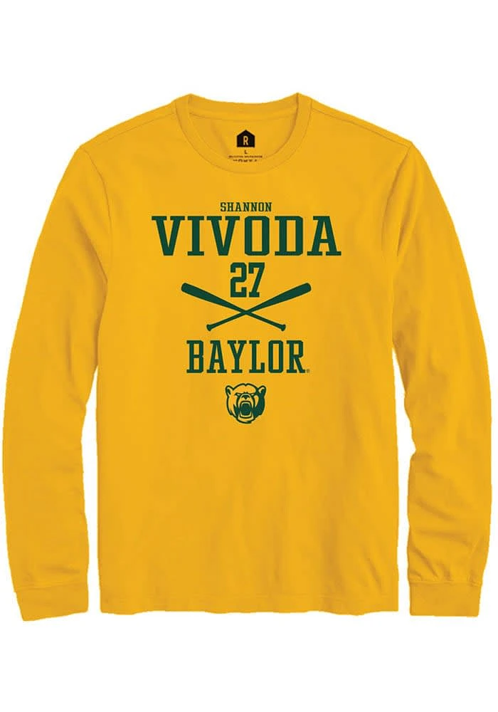 Shannon Vivoda Baylor Bears Gold Rally NIL Sport Icon Long Sleeve T Shirt