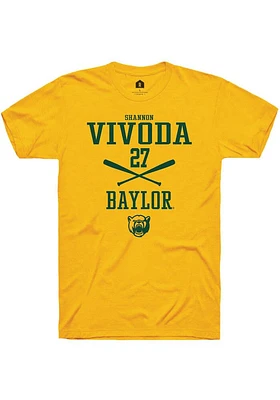 Shannon Vivoda  Baylor Bears Gold Rally NIL Sport Icon Short Sleeve T Shirt
