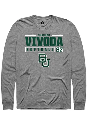 Shannon Vivoda  Baylor Bears Graphite Rally NIL Stacked Box Long Sleeve T Shirt