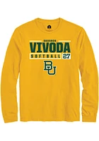 Shannon Vivoda  Baylor Bears Gold Rally NIL Stacked Box Long Sleeve T Shirt