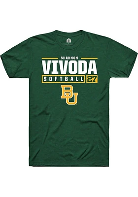 Shannon Vivoda  Baylor Bears Green Rally NIL Stacked Box Short Sleeve T Shirt