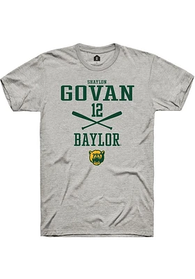 Shaylon Govan  Baylor Bears Ash Rally NIL Sport Icon Short Sleeve T Shirt