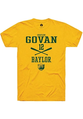 Shaylon Govan  Baylor Bears Gold Rally NIL Sport Icon Short Sleeve T Shirt