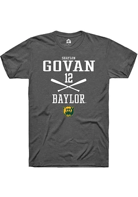 Shaylon Govan  Baylor Bears Dark Grey Rally NIL Sport Icon Short Sleeve T Shirt
