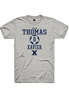 Taylor Thomas  Xavier Musketeers Ash Rally NIL Sport Icon Short Sleeve T Shirt