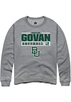 Shaylon Govan  Rally Baylor Bears Mens Graphite NIL Stacked Box Long Sleeve Crew Sweatshirt