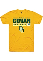 Shaylon Govan  Baylor Bears Gold Rally NIL Stacked Box Short Sleeve T Shirt