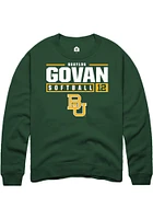 Shaylon Govan  Rally Baylor Bears Mens Green NIL Stacked Box Long Sleeve Crew Sweatshirt