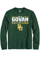 Shaylon Govan  Baylor Bears Green Rally NIL Stacked Box Long Sleeve T Shirt