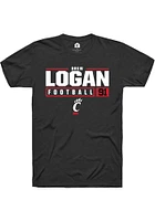 Drew Logan Cincinnati Bearcats Rally NIL Stacked Box Short Sleeve T Shirt