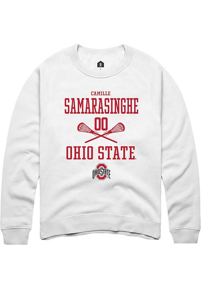 Camille Samarasinghe Rally Ohio State Buckeyes Mens NIL Sport Icon Long Sleeve Crew Sweatsh