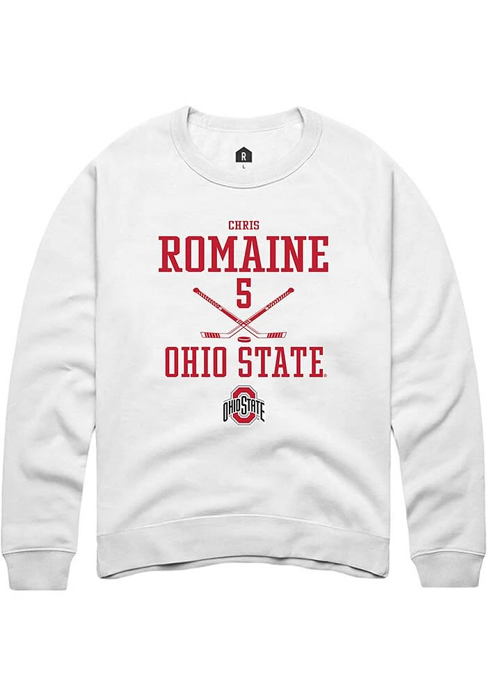Chris Romaine Rally Ohio State Buckeyes Mens NIL Sport Icon Long Sleeve Crew Sweatshirt