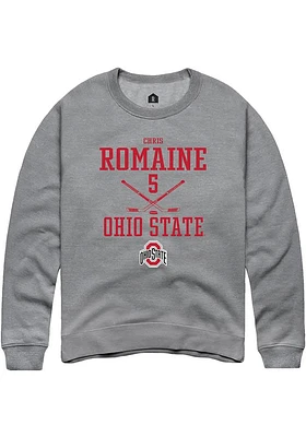 Chris Romaine  Rally Ohio State Buckeyes Mens Graphite NIL Sport Icon Long Sleeve Crew Sweatshirt