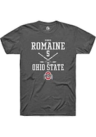 Chris Romaine  Ohio State Buckeyes Dark Grey Rally NIL Sport Icon Short Sleeve T Shirt