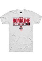 Chris Romaine Ohio State Buckeyes Rally NIL Stacked Box Short Sleeve T Shirt