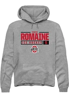 Chris Romaine  Rally Ohio State Buckeyes Mens Graphite NIL Stacked Box Long Sleeve Hoodie