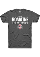 Chris Romaine  Ohio State Buckeyes Dark Grey Rally NIL Stacked Box Short Sleeve T Shirt