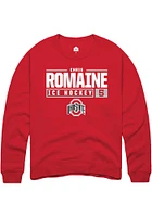 Chris Romaine Rally Ohio State Buckeyes Mens NIL Stacked Box Long Sleeve Crew Sweatshirt