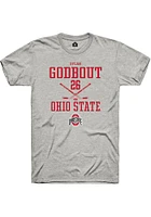 Dylan Godbout  Ohio State Buckeyes Ash Rally NIL Sport Icon Short Sleeve T Shirt