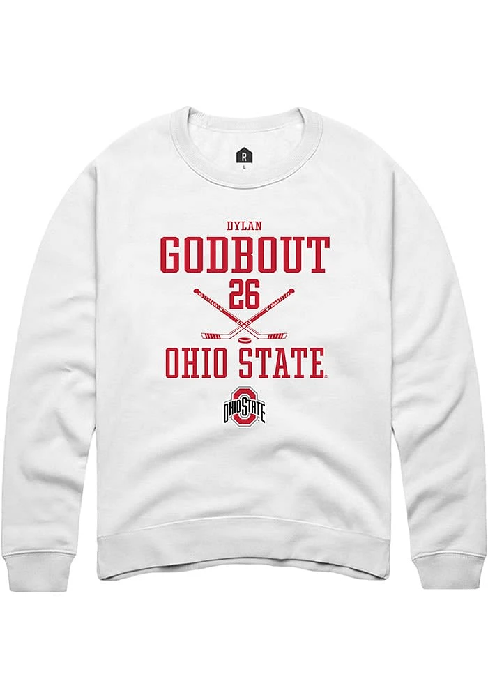 Dylan Godbout Rally Ohio State Buckeyes Mens NIL Sport Icon Long Sleeve Crew Sweatshirt