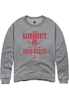 Dylan Godbout  Rally Ohio State Buckeyes Mens Graphite NIL Sport Icon Long Sleeve Crew Sweatshirt
