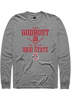 Dylan Godbout  Ohio State Buckeyes Graphite Rally NIL Sport Icon Long Sleeve T Shirt