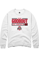 Dylan Godbout Rally Ohio State Buckeyes Mens NIL Stacked Box Long Sleeve Crew Sweatshirt