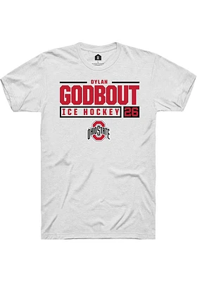Dylan Godbout Ohio State Buckeyes Rally NIL Stacked Box Short Sleeve T Shirt