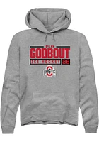 Dylan Godbout  Rally Ohio State Buckeyes Mens Graphite NIL Stacked Box Long Sleeve Hoodie