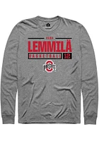 Rally Ohio State Buckeyes Graphite NIL Stacked Box Design Long Sleeve T Shirt