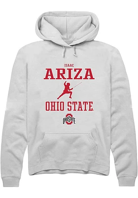 Isaac Ariza Rally Ohio State Buckeyes Mens NIL Sport Icon Long Sleeve Hoodie