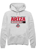 Isaac Ariza Rally Ohio State Buckeyes Mens NIL Stacked Box Long Sleeve Hoodie
