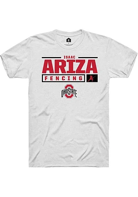 Isaac Ariza Ohio State Buckeyes Rally NIL Stacked Box Short Sleeve T Shirt
