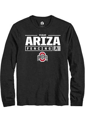 Isaac Ariza Ohio State Buckeyes Rally NIL Stacked Box Long Sleeve T Shirt