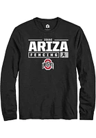 Isaac Ariza Ohio State Buckeyes Rally NIL Stacked Box Long Sleeve T Shirt